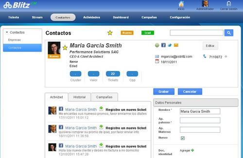 Blitz Social CRM, especialistas en CRM, Social integrations & Mobile web2.0 Technologies 
@maria_garcia @blitz_SCRM @soporteblitz @processblitz