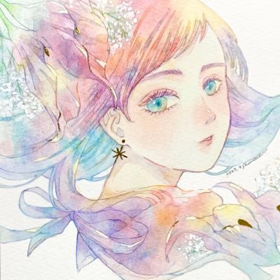 透明水彩で絵を描いています。創作メイン、版権も描きます。20↑ ※無断転載、無断使用、NFT、AI等、私の許可のない利用を全てお断りしています※Do not repost or use.