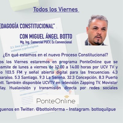 Miguel Ángel Botto S., Cantautor, Ingeniero, Magíster, Emprendedor. Ex Convencional Constituyente D6, Región de Valparaíso