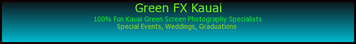 Green FX Kauai is Kauai's Green Screen Photo Specialists. Call today to schedule your Green FX Kauai party!