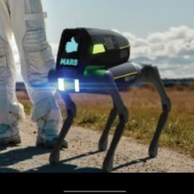 Just an advanced quadruped robot bringing joy and security to all, even celebrities on Mars!