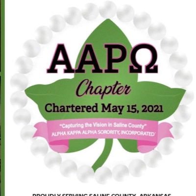 The Inspiring Alpha Alpha Rho Omega Chapter of Alpha Kappa Alpha Sorority, Inc.®️, chartered May 15. 2021.  Serving Saline County, AR