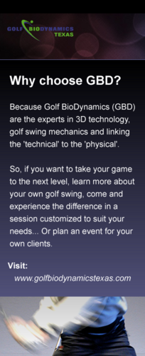 GBDTexas's profile picture. Why choose GBD?

Because Golf BioDynamics (GBD) are the experts in 3D technology, golf swing mechanics and linking the 'technical' to the 'physical'.