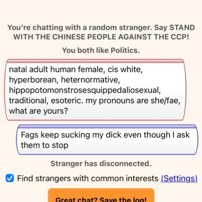 Pill addict. I got Omegle banned at my high school. My dongalong is a shlongalong. I truly don’t give a fuck