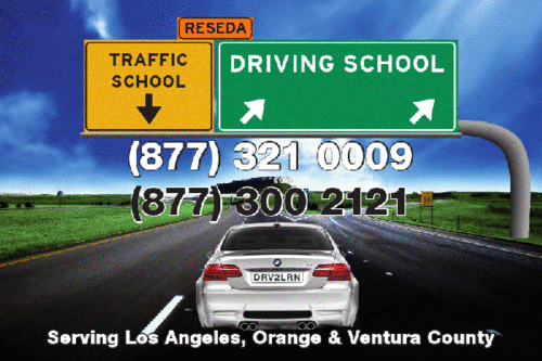 Reseda Driving & Traffic School has been teaching teens and adults to drive 20 years. Serving Los Angeles,Orange and Ventura County  
Toll Free: 877 300 2121