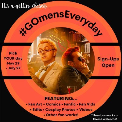 A Good Omens fandom countdown while we wait for Season 2 on 28 July, 2023. 😇🎶😈 #GOmensEveryday | Got questions? DM us! ☎️