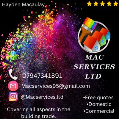 Here at Mac services we pride ourselves on our approach to working in your home,We offer a broad range of painting and decorating services at competitive prices