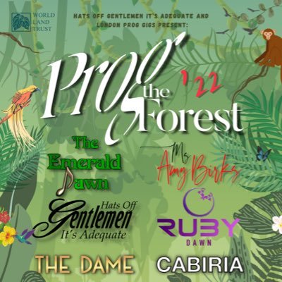 Progressive music festival donating profits to the World Land Trust. 40 acres of habitat protected. Run by Hats Off Gentlemen It’s Adequate and London Prog Gigs