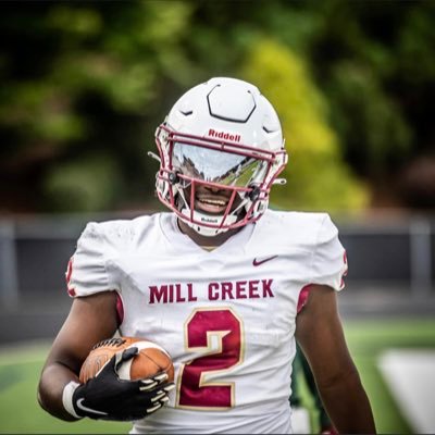 Class of “24 Mill Creek highschool 🏈 height: 5’9 weight: 193 lb RB/S/PR 3.0 gpa