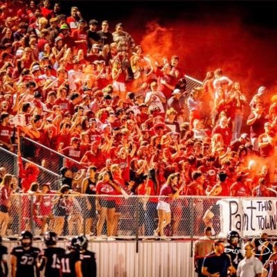 Canyon high school student section, best student section in AMERICA, PAINT THIS TOWN RED