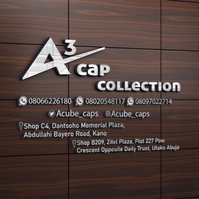 Shop C4 Dan Tsoho Memorial Plaza, Abdullahi Bayero Road, Kano & Shop B209, Zitel Plaza, Plot 227 Pow Crescent Opposite Daily Trust, Utako Abuja.📞08020548117