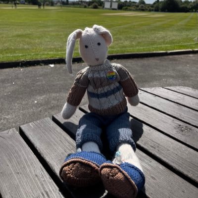 BarBar was knitted by one of my U9 Grandparents and goes on little cricket ground tours around Greater Manchester, Yorkshire and beyond! #Cricket #JuniorCricket
