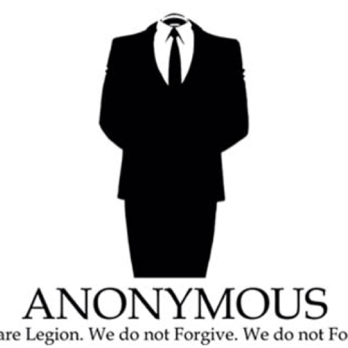 We are anonymous! We are legion! We do not forgive! We do not forget! Expect us