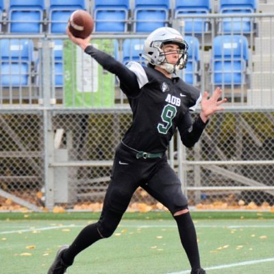 C/O 2024, QB, 6'0, 155 lbs, 4.74 forty yard dash, Austin O'Brien, Edmonton, AB.