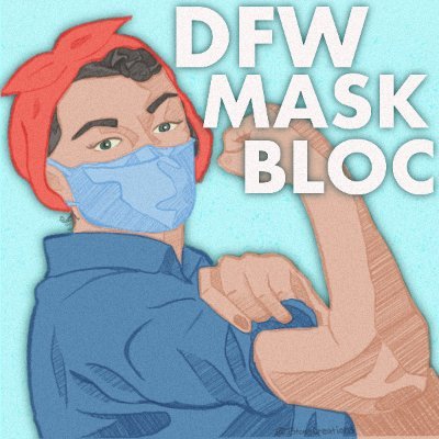 Mask Bloc DFW is a mutual aid group who provide free masks, political education, and advocate for disability justice. 
Started May 2023
#MaskUpTX #WearAMask