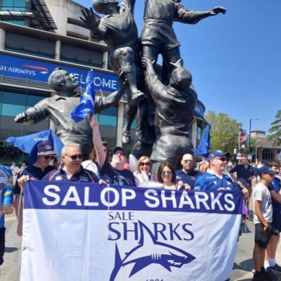 salopsharks's profile picture. Shrewsbury based, (with Sandbach and Didsbury affiliations) Sale Sharks Fans 🦈🦈🦈 Socially distanced in the North Stand