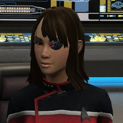 I mostly talk about Star Trek on here. Sometimes Star Wars. I'll often post screenshots taken in Star Trek Online or brief fanfics. She/Her