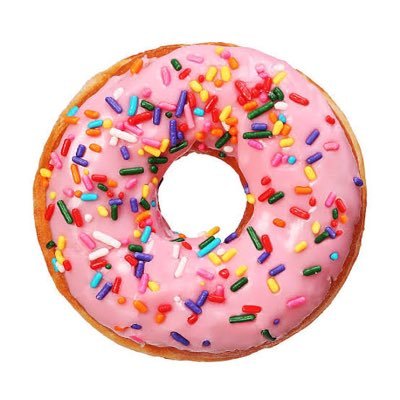 sprinkled pink donut