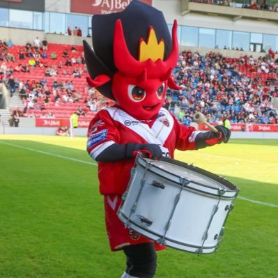 Diablo is Salford Red Devils official club mascot 👹 available for sponsorship for 2025 season