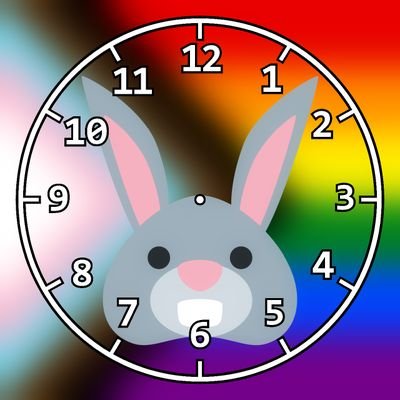 Gimmick account where a clock face is overlayed ontop of bunny ears as hands. (she/they)
(NOT A BOT) Lmk if you'd like your post removed.
Main: @bloomyjaz