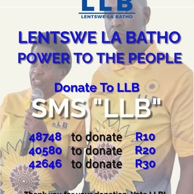 Lentswe La Batho (LLB) is a national political party that aims to unite and give the people of South Africa a voice to build a better country! VOTE LLB #2024!