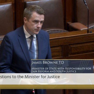 TD for Wexford. Minister of State for International Law, Law Reform & Youth Justice at Dept. of Justice. BL. Fianna Fáil.