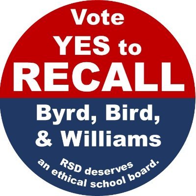 Supporting the effort to recall Audra Byrd, M. Semi Bird, and Kari Williams from the Richland School Board.