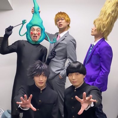 daily mob psycho stageplay backstage + promo pics :3 two admins