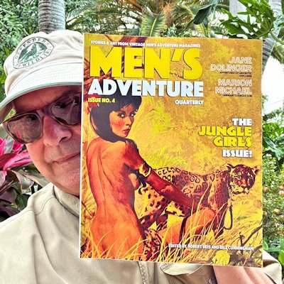 I edit the Men's Adventure Library book series (https://t.co/FJ4VK61elS), the MEN'S ADVENTURE QUARTERLY (https://t.co/t7K6CiBVh6) and https://t.co/2RNtXHPqBY