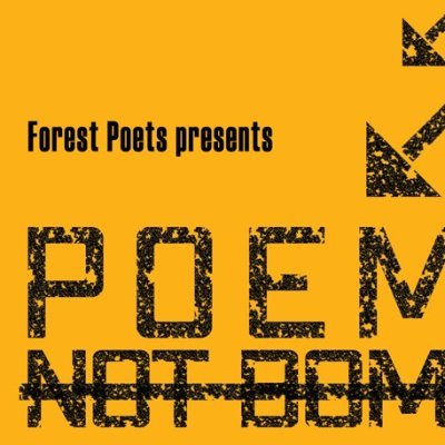 #PoemsNotBombs is a FREE monthly poetry open mic 
7pm @stowtradeshall 
1.30pm @SpiceOfLifeSoho
Hosted by @ForestPoets @paulmcgranepoet 
COME & SHARE YOUR WORDS!