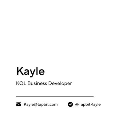 tapbit13142's profile picture. Tapbit 매니저 BD Kayle 입니다.

파트너/레퍼럴 문의는 텔레그램 @TapbitKayle 혹은
아래의 오픈채팅방을 통하여주세요~