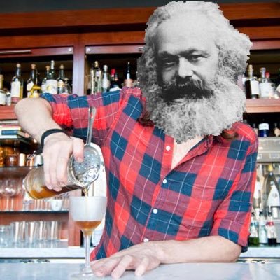 Communist • Bartender • anti-capitalist • anti-fascist • anti-racist • anti-war • suspicious of most social movements • sometimes drunk and hopeless