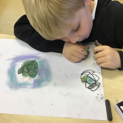 Artwork by Key Stage 1 pupils at Meltham CE Primary School, created in our fabulous Art Studio! 🎨