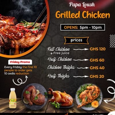 Alhassa73445632's profile picture. Treat yourself to the perfect blend of spicy grilled chicken and savory garnishes.
Perfect for a cozy night in, marinated in a blend of natural spice and vegeta