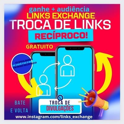 JMD - LINKs Exchange.

🟢 O que é Links Exchange?

É uma de MARKETING Recíproco,  
onde é feito TROCAS DE SEGUIR E DE  DIVULGAR LINKS.