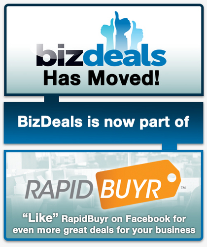 BizDeals is now part of @RapidBuyr! Follow @RapidBuyr for up to 80% off all the products, software & services you need to run your business successfully!