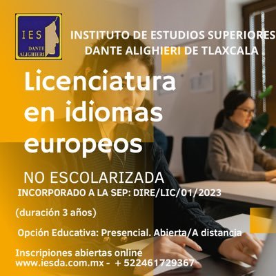 Licenciatura en idiomas europeos. No escolarizada. #idiomas. Certificación italiano PLIDA. Toefl Cursos de idiomas