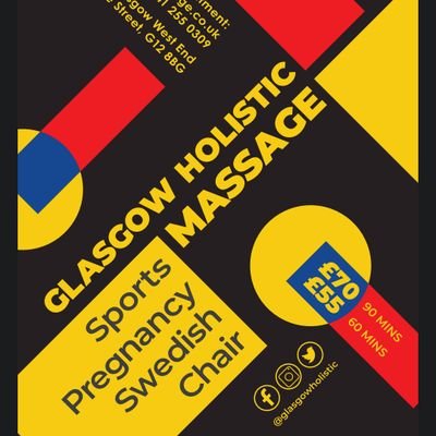 Holistic Massage @ The Angel Building, Kent Road G3 & F45 Glasgow West End, 14 Vinicombe St, G12 + on-site. Sport, Pregnancy, Swedish + Chair Massage by @adeery