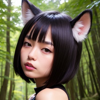 How about a beautiful woman with kemomimi (animal ears)?