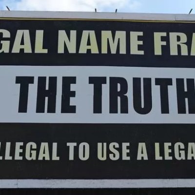 It's Illegal to use a Legal Name, 
 https://t.co/YegZqXb5wV
#BCCRSS  
https://t.co/k8AozLQ7zc