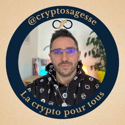 cryptosagesse's profile picture. Permettre à tous de passer au web 3.0 (cryptomonnaies, blockchain, NFT, Metavers…) en partageant des connaissances.