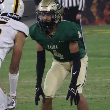 2 sport ATH @ Basha HS 2024| 6’0 180lbs | CB 🏈 | 40yd 4.49…400m 49.7 | 3.2 gpa | 480-528-0861. NCAA ID#2210705318