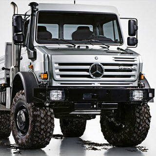 Unimog is a range of multi-purpose four wheel drive #4x4 medium #trucks produced by #Mercedes