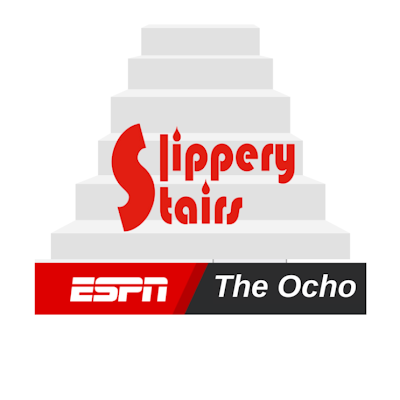 We are an ESPN2 primetime show for the ESPN8 The Ocho Channel called Slippery Stairs