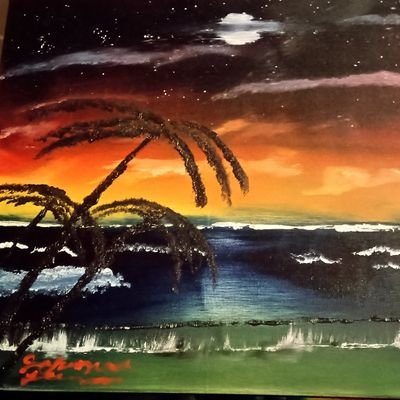 Paints by Jay in the style of Bob ross