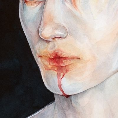 She/Her | Watercolor & ink paintings & illustration | Dark art portraiture & figures | Fanart - Good Omens, OFMD, others 🖤