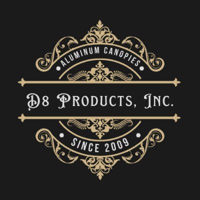 d8products's profile picture. We produce a wide range of customized aluminum canopies, awnings, sunscreens, outdoor patio covers, and other architectural aluminum systems for our customers.
