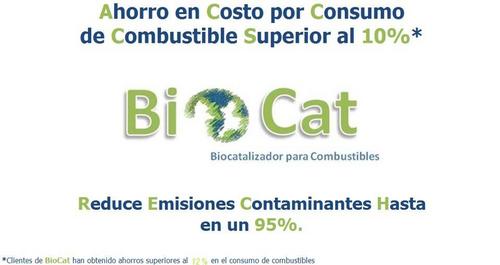 BioCatalizador para combustible, el cual:
Aumenta el Rendimiento de su combustible en un 10%.
Reduccion de los Gases contaminante hasta en un 95%.