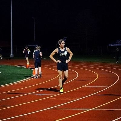 LCN.                       1600m   4:36.      
Track & field.        3200m   9:43.   
Cross Crountry   5k.          15:47.