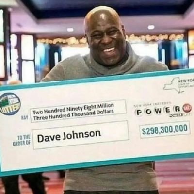 I'm Dave Johnson the winner of the powerball lottery I won $283.3 million. I'm giving out $30,000 to my first 2k followers...